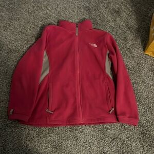 Pink north face girls size xl